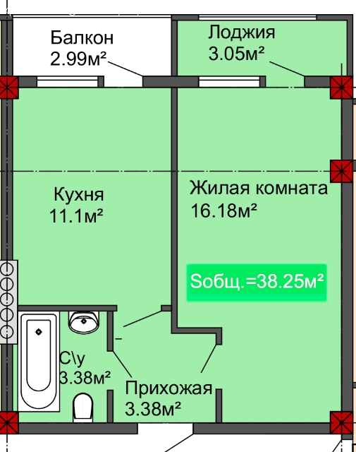 Объявления Крыма Севастополь. Продам 1-к на этапе строительства. Цена: 37190р.