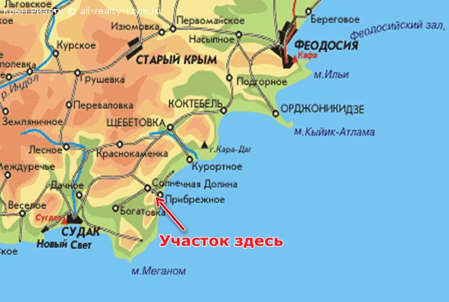 Объявления Крыма Судак, п. Солнечная Долина!. Продажа участок в Крыму у моря!. Цена: 2500000р.